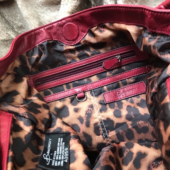 B. Makowsky Leather/Cow Hair Bucket/Shoulder Bag - Picture 7 of 7